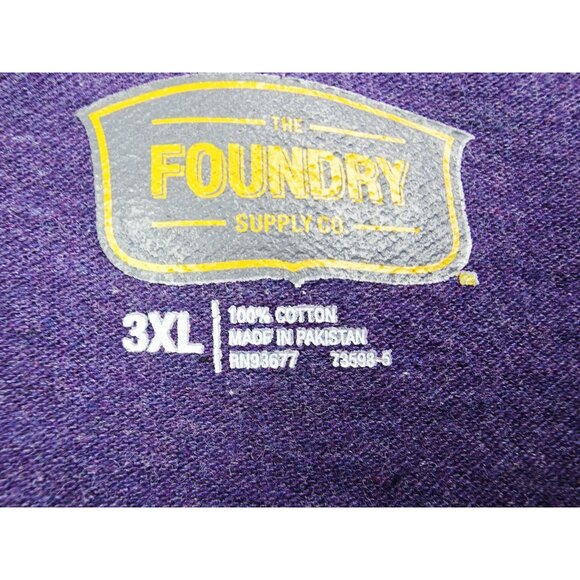 Foundry Size 3XL Mens Plum Short Sleeve Cotton Spread Collar Polo - Picture 4 of 8